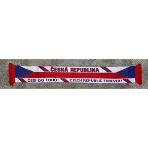 Czech Republic Forever Fütbol Red/Blue Supporter 60" Scarf Ceska Republika EUC